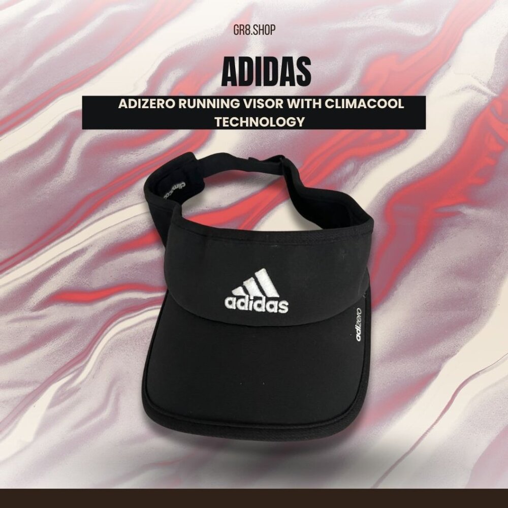 Adidas Adizero Running Visor With Climacool Technology Black Adjustable One Size